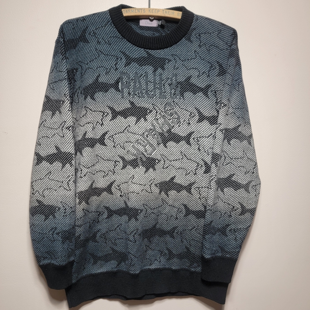 Vtg Paul & Shark AOP Sweater Large